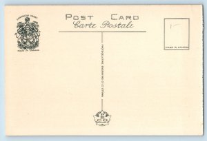 Gaspe Coast Quebec Canada Postcard View Of Old Covered Bridge c1930's Vintage