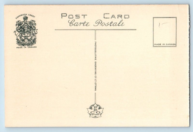 Gaspe Coast Quebec Canada Postcard View Of Old Covered Bridge c1930's Vintage