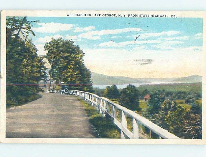 W-border COUNTRY ROAD Adirondacks - Lake George New York NY AD7107