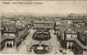 CPA LIVORNO Piazza Vittorio Emanuele e Panorama ITALY (804777)