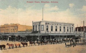 FREIGHT TEAM LOVINS & WITHERS KINGSMAN ARIZONA POSTCARD ( c. 1910)