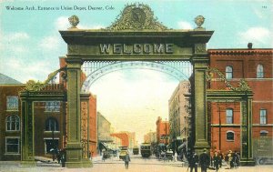United States Denver Colorado Welcome Arch entrance to Union Depot