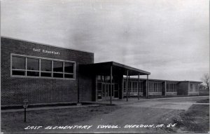 Real Photo Postcard East Elementary School in Sheldon, Iowa