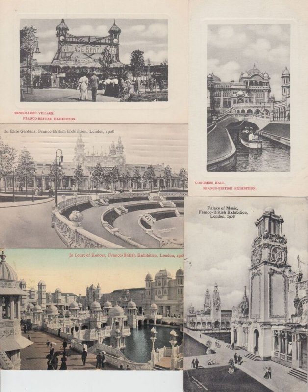 FRANCO BRITISH EXHIBITION EXPO 1908 London U.K. 50 Vintage Postcards (L4571)