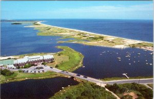 Weekapaug, RI Rhode Island WEEKAPAUG INN Resort Hotel~Boats Aerial View Postcard
