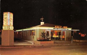 Leesburg Florida The Brez-Inn Restaurant Night View Vintage Postcard AA60441