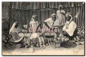 Algeria Old Postcard Scenes and Types Negroes to coffee Moor TOP