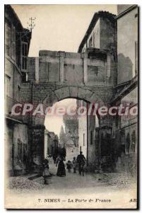 Postcard Old Nimes La Porte De France