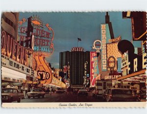 Postcard Casino Center Fremont Street Downtown Las Vegas Nevada USA