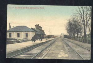 JAMESTOWN NORTH DAKOTA ND UNION PACIFIC RAILROAD DEPOT VINTAGE POSTCARD