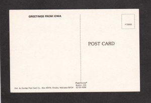 IA Greetings From Iowa Postcard Corn Tractor Cows Corn Stalks