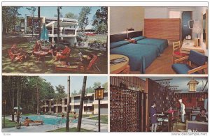 4-View Postcard, Swimming Pool, Courtyard, Dining Room Chef, Hotel-Motel Henr...