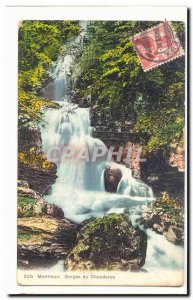 Switzerland Montreux Old Postcard Gorges Chauderon