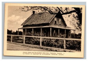 Vintage 1930's Photo Postcard Home of The Dionne Quintuplets Callander Canada