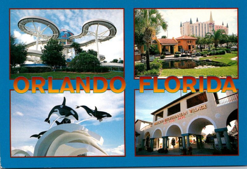 Vintage Orlando Florida City Sights Postcard