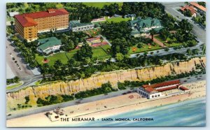SANTA MONICA, CA Cailifornia ~ MIRAMAR HOTEL c1930s Linen Roadside  Postcard