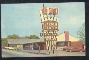 NEW STANTON PENNSYLVANIA PA. GARDEN CENTER RESTAURANT CARS ADVERTISING POSTCARD