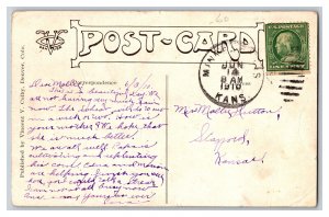 c1909 Postcard Honest I Havn't Got The Nerve Dog Cat Artist Signed V. Colby 