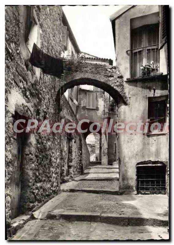 Old Postcard The French Riviera Old Menton old Rue du Chateau