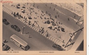 Postcard Copacabana Beach Rio De Janeiro Brazil