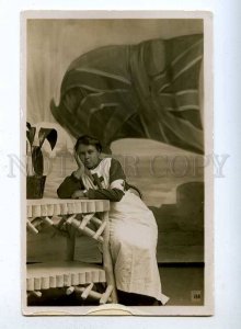 189880 WWI Nurse RED CROSS w/ UK FLAG Propaganda REAL PHOTO