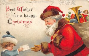 J33/ Santa Claus Merry Christmas Postcard c1910 Ellen Clapsaddle 117