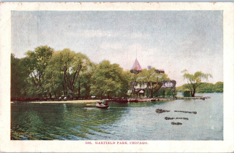 Garfield Park Chicago Illinois Postcard Posted