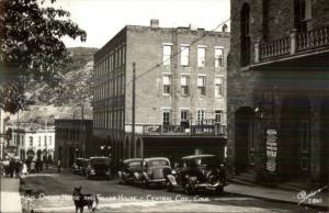 Central City CO Opera House Cars Street Sanborn Real Photo Postcard