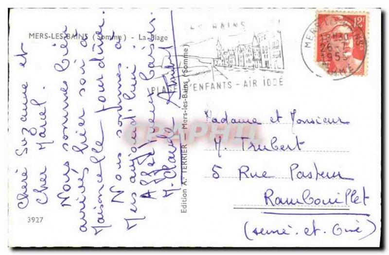 Postcard Modern Sum Bains Seas Beach