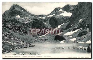 Near Grenoble Old Postcard Lake and the great Domenon