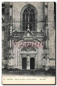 Postcard Ancient Church of Brou Lateral Portal