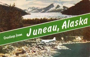 GREETINGS FROM JUNEAU ALASKA POSTCARD (c. 1950s)