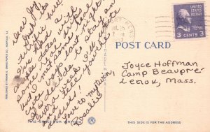 Vintage Postcard 1954 Waterfront at Veterans Administration Facility Hampton VA
