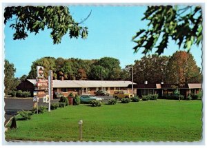 c1960's Norbert's Motel & Restaurant Cars Michigan City Indiana IN Postcard