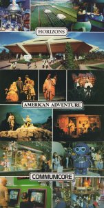 Epcot Centre American Adventure Horizons 3x Disney Postcard s
