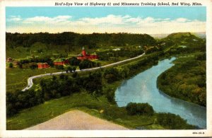 Minnesota Red Wing Birds Eye View Of Highway 61 and Minnesota Training School...