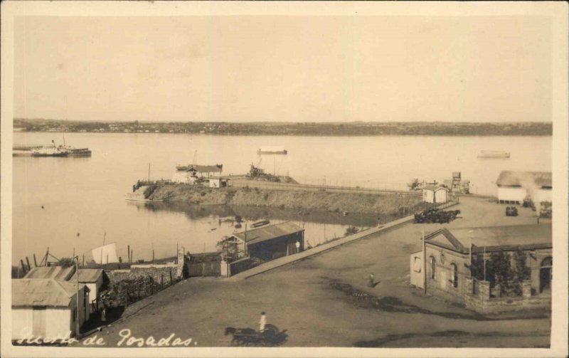 Argentina Puerto de Posadas Misiones c1920 Real Photo Postcard