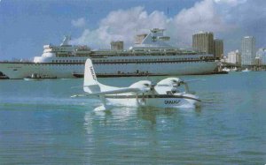 Grumman Turbo Mallard Amphibian Plane Chalk's Airline Miami FL postcard
