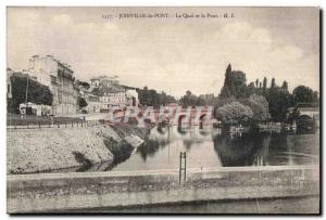 Old Postcard Joinville le Pont and Quai Bridge