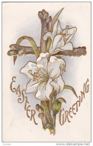 Easter Greeting, White Lily on Cross, PU-1910