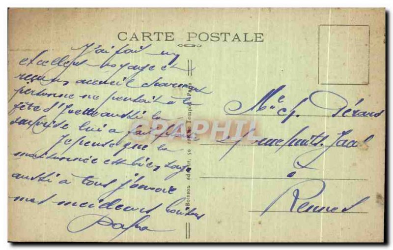 Old Postcard Paris Arc de Triomphe