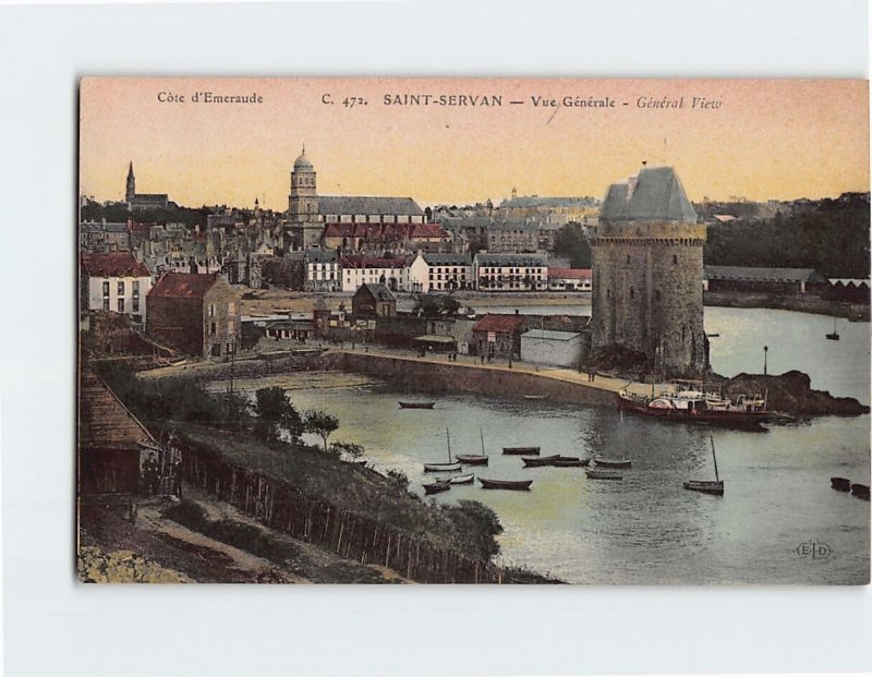 Postcard General View Saint Servan France