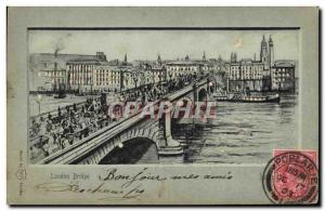 Old Postcard transparent Card London Bridge London