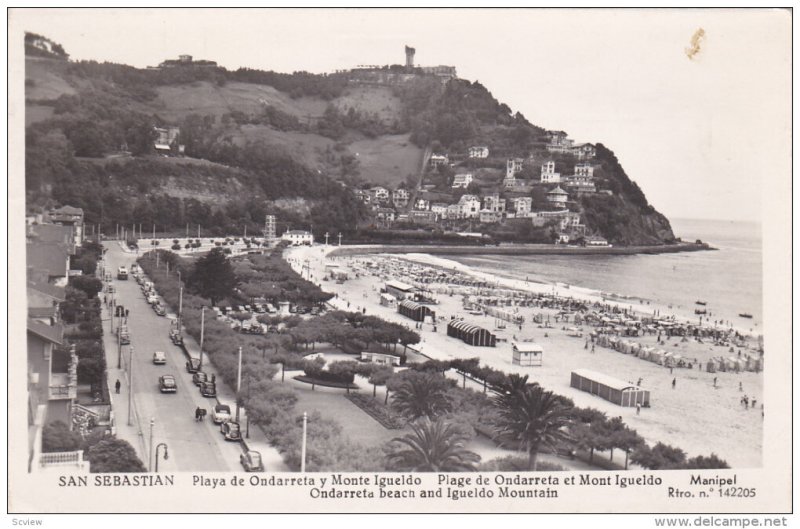 RP: SAN SEBASTIAN , Spain , 1952 : Ondarreta Beach