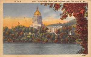 State Capitol, Kanawha River - Charleston, West Virginia WV  