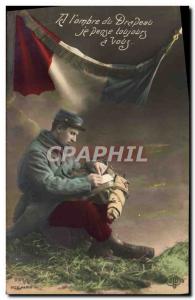 Old Postcard Fancy Soldier Army Man