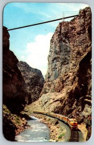 Royal Gorge - Canon City, Colorado - Denver & Rio Grande Railroad - Postcard