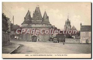 Old Postcard La Ferte Bernard Sarthe La Porte City