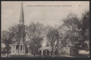 Massachusetts WELLESLEY Congregational Church pm1943 ~ DB