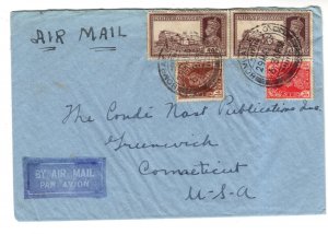 India Airmail Cover, George VI Stamps